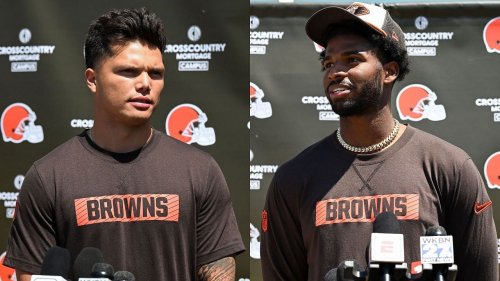 "This is why nobody drafted him" - NFL fans react to Dillon Gabriel getting first reps over Shedeur Sanders at Browns camp