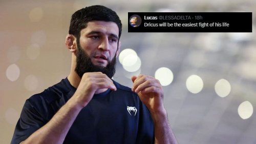 Khamzat Chimaev's latest training footage in gym ahead of potential fight booking sends fans into frenzy: "Just give him the belt already"