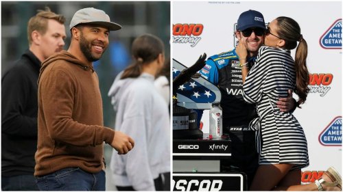 Bubba Wallace drops cheeky 1-word reaction to Ryan Blaney’s wife showing off her husband’s photography skill
