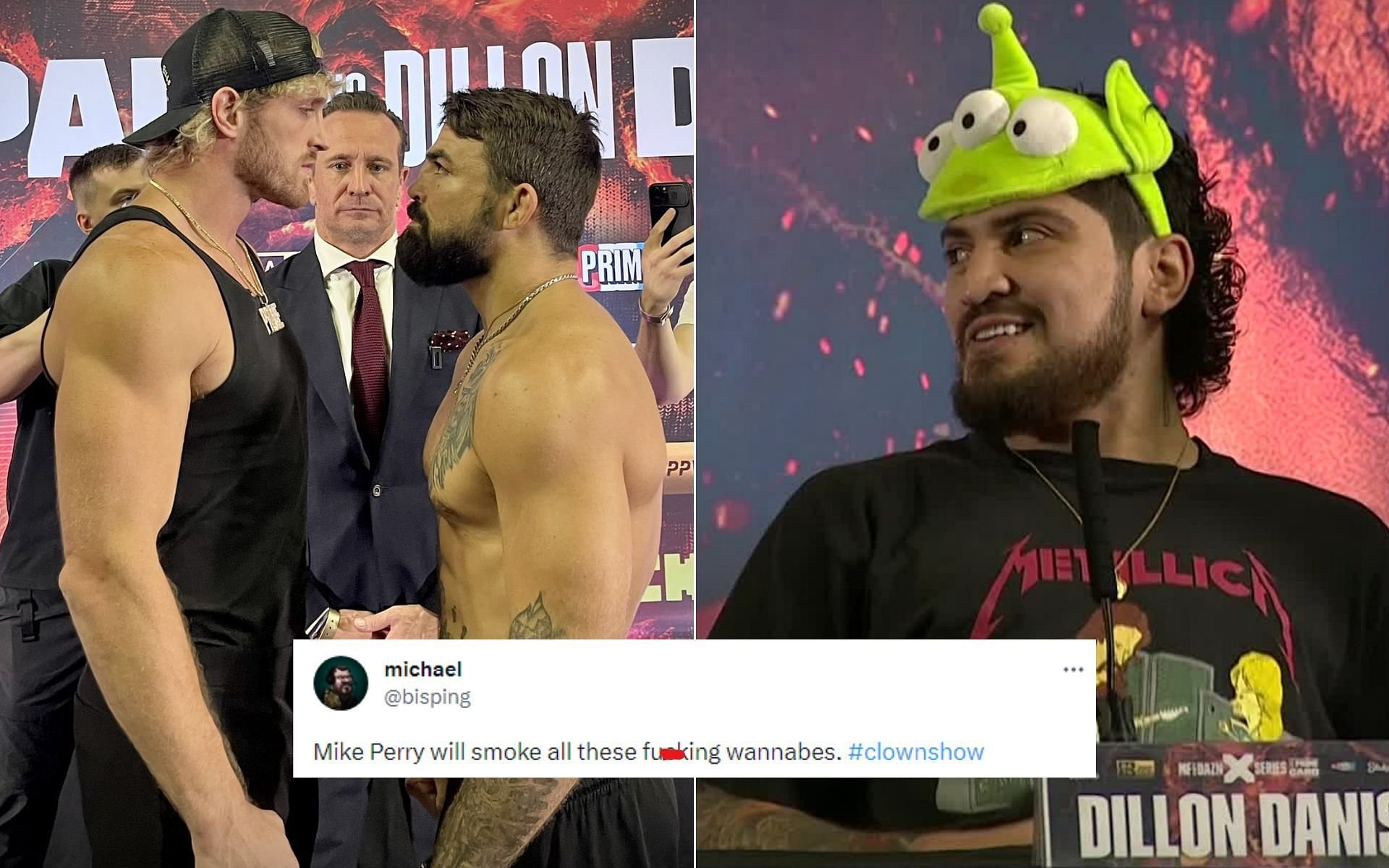 Please god let one of them pull out” - UFC stars and fans react to Mike Perry being named backup fighter for Logan Paul vs. Dillon Danis | Flipboard