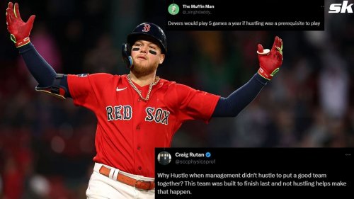 "Why hustle when management didn't hustle to put a good team together?" "Devers would play 5 games a year if hustling was a prerequisite to play" - Boston Red Sox mock team as Alex Verdugo benched for lack of hustle