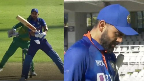 [Watch] Another soft dismissal for Virat Kohli as he gives an easy catch against Keshav Maharaj in 3rd India vs South Africa ODI
