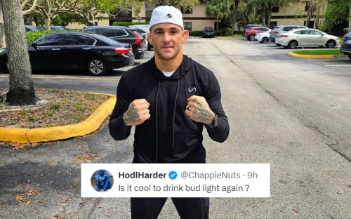 "Never drinking that anti-American p*ss again" - Fans react as Dustin Poirier partners up with Bud Light in latest advertisement