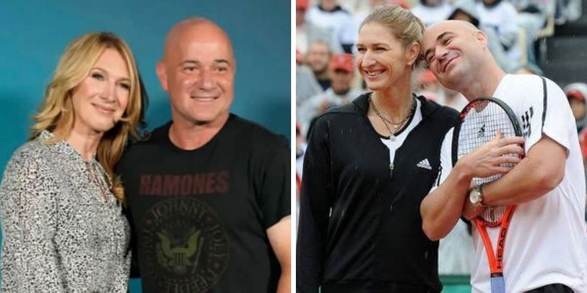 Andre Agassi and wife Steffi Graf attend the grand opening of Sphere Las Vegas as 'U2' band inaugurates open arena with stunning concert