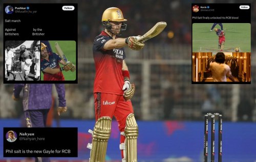 "Phil Salt is the new Gayle" - Fans react to RCB opener's blistering knock in IPL 2025 opener against KKR