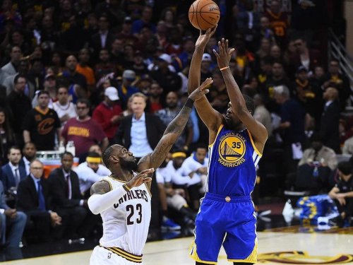 NBA Finals- Kevin Durant vindicates his move to the Warriors by hitting a massive shot over LeBron James in 2017