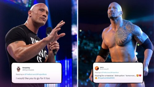 "Hoping for a major disruption tomorrow" - WWE fans react to The Rock's tweet ahead of the Royal Rumble