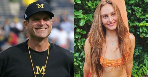 Jim Harbaugh’s daughter Grace Harbaugh drowns herself in Michigan Merch ahead of the matchup against Iowa