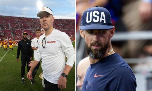 USC's Lincoln Riley goes golfing with 23x Olympic gold medalist Michael Phelps, shares pic on IG