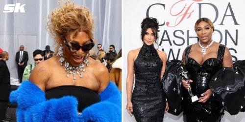 In Pictures: Serena Williams dazzles in black and blue at Paris Fashion Week Balenciaga Show with Kim Kardashian