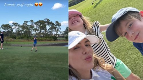 In Photos: Ex-Oiler Sam Gagner enjoys 'family golf night' with wife Rachel and their kids