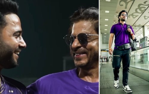 [Watch] "Mujhe yeh wala haircut chahiye" - Shah Rukh Khan shares wholesome moment with KKR's Suyash Sharma