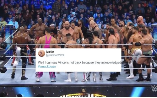 "Another sign Vince has nothing to do with creative" - Fans react as WWE namedrop fan favorite AEW wrestler on SmackDown