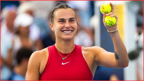 Aryna Sabalenka 'feels the rhythm' as she shows off her dance moves during Miami Open clash