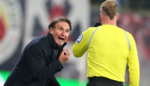 VfB Stuttgart - Bruno Labbadia ärgert sich über Schiedsrichter Felix Zwayer.: Das ist Shit