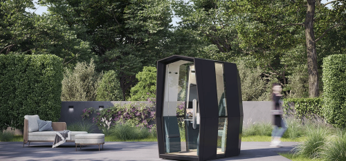 Tech-driven work pods made using sustainable materials