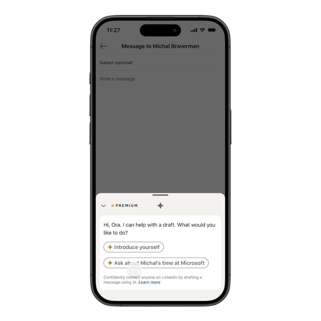 LinkedIn Helps Premium Members Draft Initial Messages With Its AI Writing Assistant