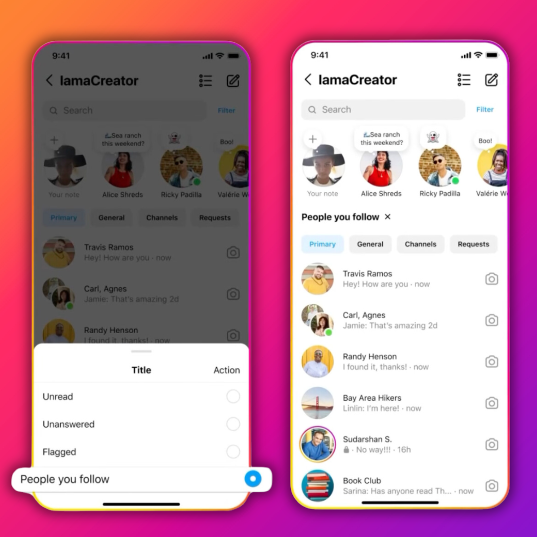 Instagram Adds New ‘People you Follow’ Filter For Direct Messages