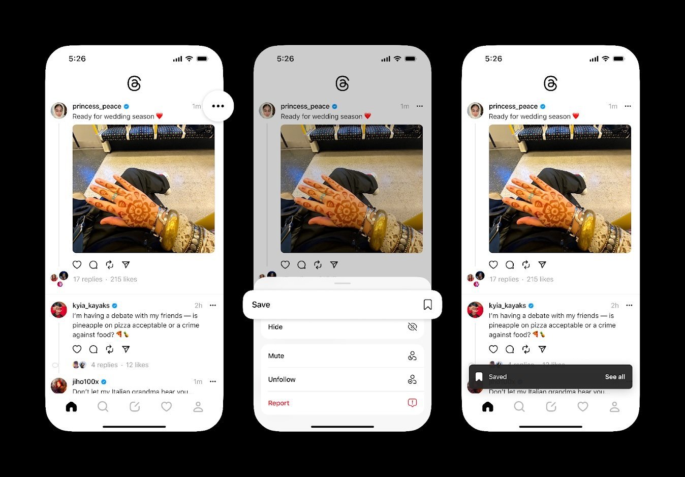 Threads Starts Testing A Saved Posts Feature Similar to Instagram