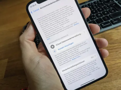 iOS 15: Kontakt zur Kontowiederherstellung einrichten