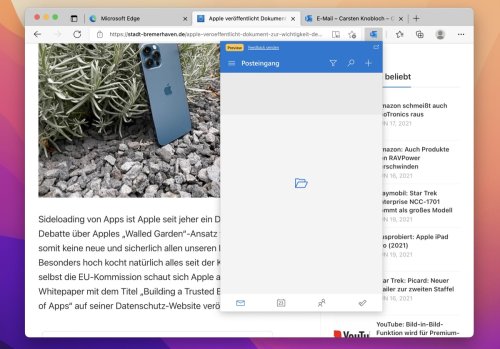 Microsoft veröffentlicht Outlook-Browsererweiterung