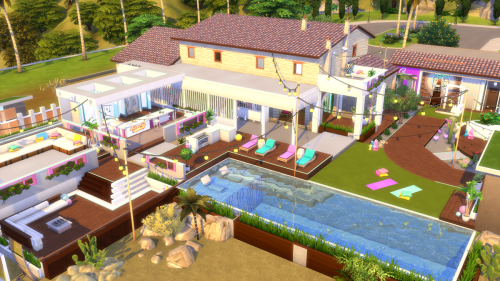 Love Island fan recreates Majorcan villa in The Sims