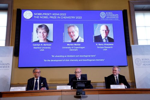 Three scientists win Nobel Prize for chemistry for finding new ways of snapping molecules together