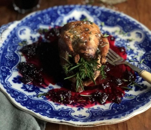 Clodagh McKenna's roast thyme and rosemary partridge with blackberry sauce