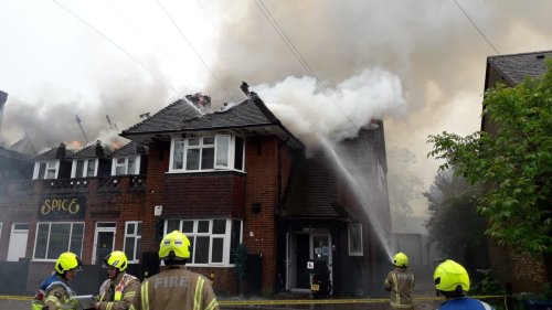 Smoke billows from ‘huge’ fire at restaurant in Harrow