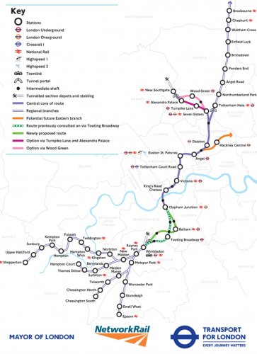 What is Crossrail 2? The route and plans for the north to south London line