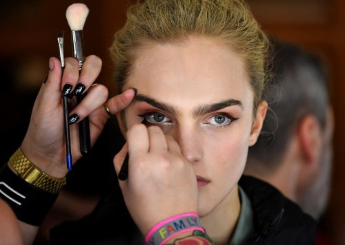 Dreamy skin and funky eyes: the best beauty looks from London Fashion Week