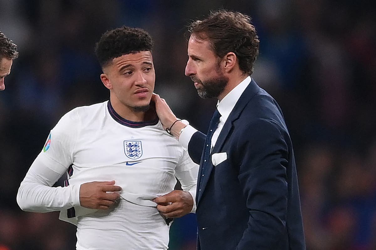 England star Jadon Sancho warns ‘hate will never win’ after racist abuse over penalty miss