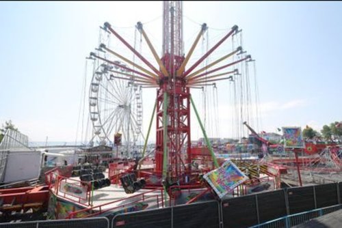 Four children rushed to hospital after funfair ride collapses