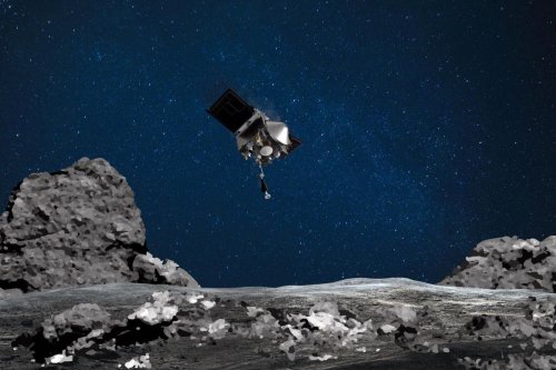 Asteroid touchdown! Nasa’s Osiris-Rex spacecraft makes historic landing to collect rock samples