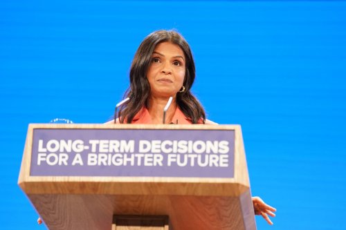 Akshata Murty makes surprise address at Conservative Party conference