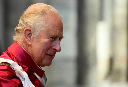 Charles wears ceremonial robes as nine are awarded Order of the Bath