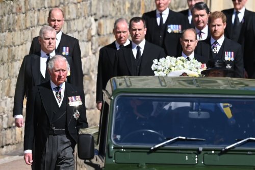 What medals did members of the royal family wear at Philip’s funeral?