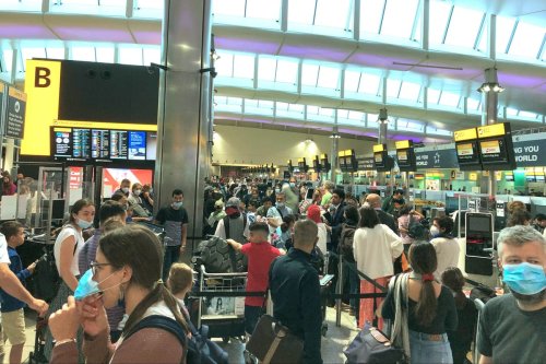 Chaos at Heathrow as holidaymakers queue for three hours