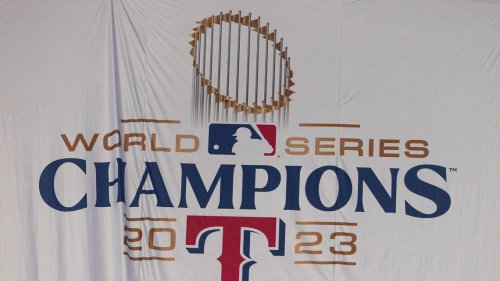 We need to talk about that ‘Texas Rangers 2023 World Series champions’ banner
