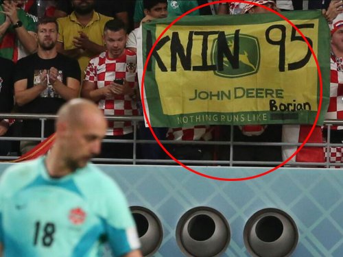Croatia charged over fans' controversial banner