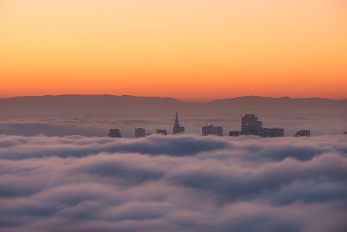 Sunrise over San Francisco
