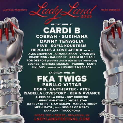 LadyLand Announces 2025 Lineup With FKA twigs, Cardi B, Pabllo Vitar, & More