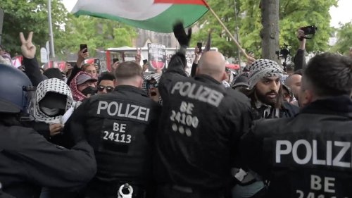 Polizist wird bei Gaza-Demo niedergetrampelt und schwer verletzt 