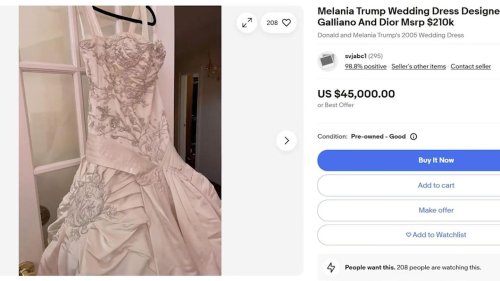 Melania Trumps Hochzeitskleid steht auf Ebay zum Verkauf