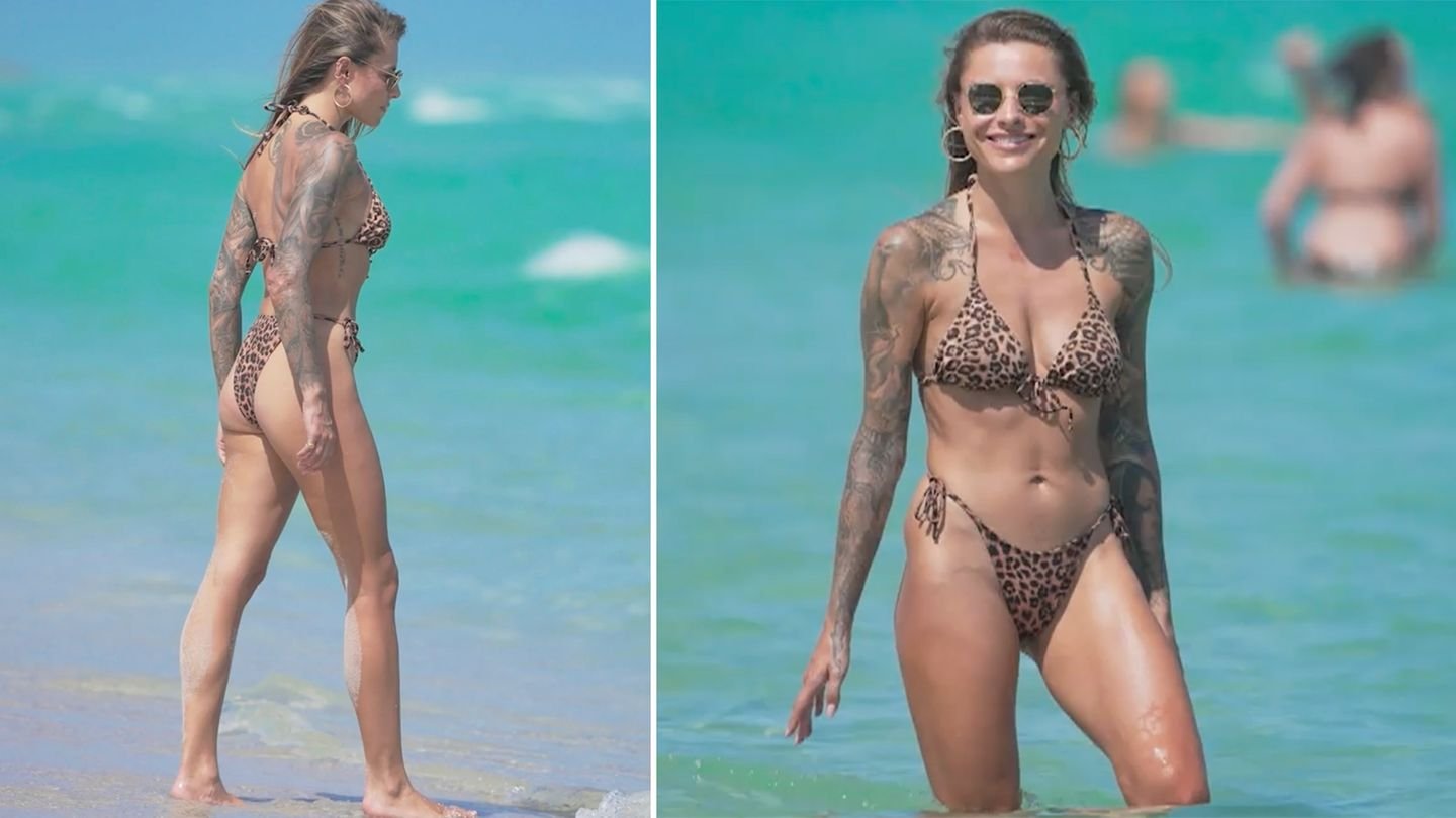 Sophia Thomalla lässt im Leo-Muster die Seele baumeln