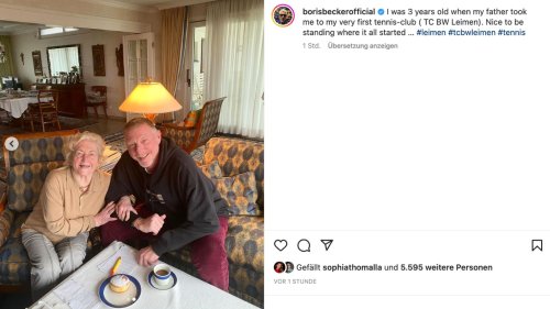 Boris Becker genießt Kaffee und Kuchen bei seiner Mutter Elvira