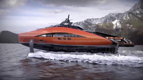 "Plectrum": 80-Millionen-Euro-Yacht soll übers Wasser "fliegen" können