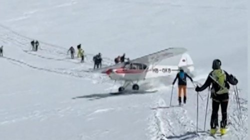 Kleinflugzeug landet auf Gletscher – und rast durch Wandergruppe
