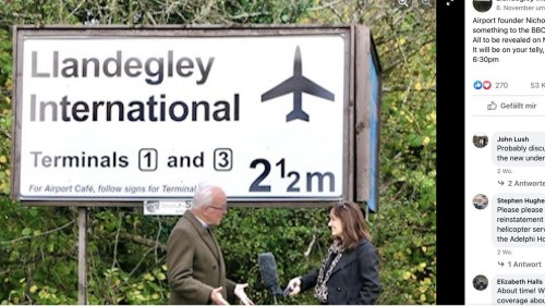 Teurer Scherz: Mann zahlt 20 Jahre für Hinweisschild auf fiktiven Flughafen in Wales 