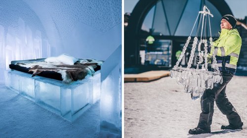 Schlafen in klirrender Kälte: Europas coolstes Hotel